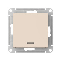 ATN000213S - ATLASDESIGN 1-клавишный ВЫКЛЮЧАТЕЛЬ с подсветкой, сх.1а, 10АХ, мех., быстрозажим. клем., БЕЖЕВЫЙ, Systeme Electric