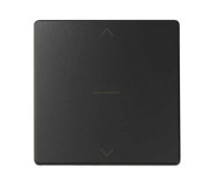 Simon Клавиша для трехпозиционного выключателя жалюзи с пиктограммой "стрелки" черного матового цвета S82 Concept, 8200033-098