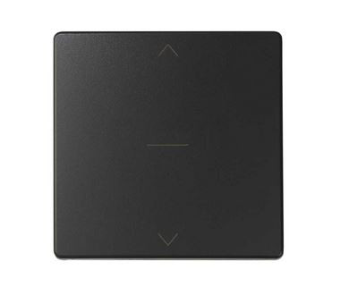 Simon Клавиша для трехпозиционного выключателя жалюзи с пиктограммой "стрелки" черного матового цвета S82 Concept, 8200033-098
