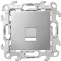 Simon Розетка телефонная RJ11 цвета алюминий S24 Harmonie, 2410480-033