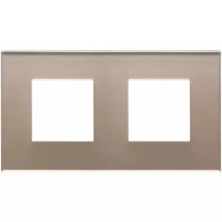 Vimar Накладка на Eikon Exe на 4 модуля (2+2) расстояние между центрами 71мм, коричневый опал, 22643.77 Vimar Накладка на Eikon Exe на 4 модуля (2+2) расстояние между центрами 71мм, коричневый опал, 22643.77