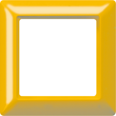 Рамка 1-кратная для вертикальной и горизонтальной установки; термопласт, желтая, AS581GLGE