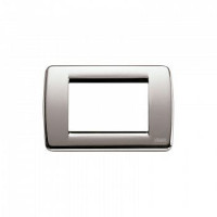 Vimar Накладка для 3 модулей RONDO металл никель, 16753.34
