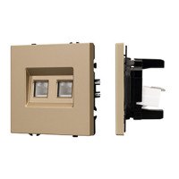 054314 - Механизм сдвоенной компьютерной розетки SCT-NOBE-MPC2-SFPL-GD (RJ-45, CAT6) (Arlight, -)