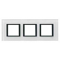 UnicaClass Рамка 3-ная, стекло бел.