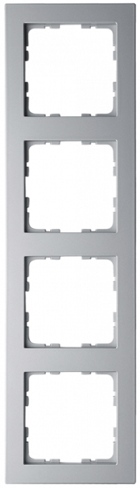 Рамка G-Classic  4-постовая, цвет Алюминий, G1004S, Jasmart Electric