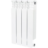 STOUT Space 500 4 секции радиатор биметаллический боковое подключение RAL9016