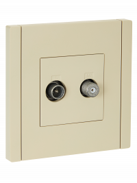 FORTE&PIANO Роз. двойная TV+SAT FP438 ван. IEK, FP-AF20-O-K10