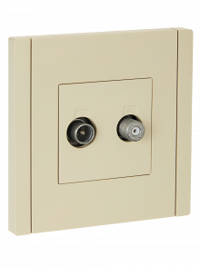 FORTE&PIANO Роз. двойная TV+SAT FP438 ван. IEK, FP-AF20-O-K10