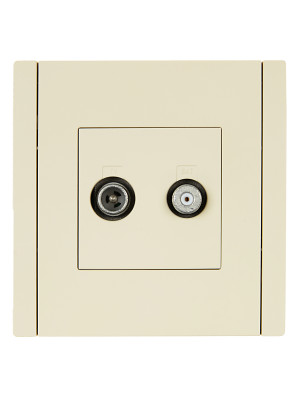 FORTE&PIANO Роз. двойная TV+SAT FP438 ван. IEK, FP-AF20-O-K10