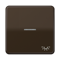 Клавиша с окошком и символом "освещение" для выключателей с подсветкой; коричневая, CD590KO5LBR Клавиша с окошком и символом "освещение" для выключателей с подсветкой; коричневая, CD590KO5LBR