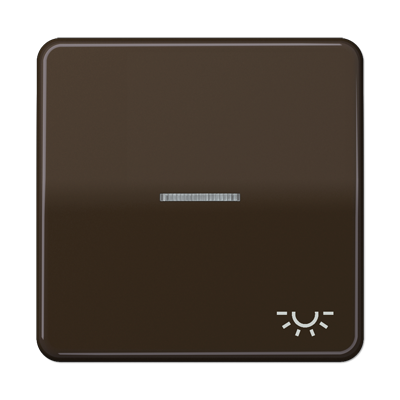 Клавиша с окошком и символом "освещение" для выключателей с подсветкой; коричневая, CD590KO5LBR