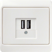 Berker USB зарядное устройство, глянцевый белый, серия Arsys