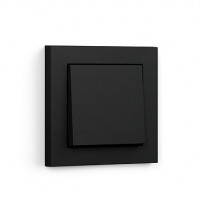 Gira Выключатель 1-клавишный, черный матовый, серия E2