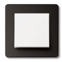 Выключатель 1-клавишный, рамка - мокко, клавиша - белый глянцевый, серия G-Flex, JASMART Electric