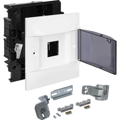 Legrand Practibox S Пластиковый щиток Встраиваемый 1X4 Дымчатая дверь, 134554