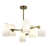 ST LUCE SLE1047-302-06 Светильник потолочный Бронза/Молочно-белый E14 6*40W