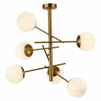 ST LUCE SLE1099-302-06 Светильник потолочный Латунь/Белый E27 6*60W