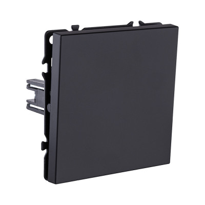 Выключатель 1-клавишный перекрестный 10А/250В, черный матовый Kollinger Eclipse EC-003BK