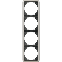 Рамка для вертикальной и горизонтальной установки, 4 поста; металл; платина; CD500, CD584PT