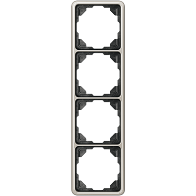 Рамка для вертикальной и горизонтальной установки, 4 поста; металл; платина; CD500, CD584PT