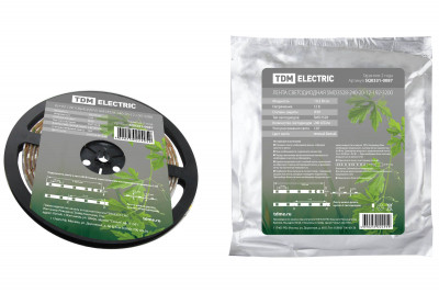 Лента светодиодная SMD3528-240-20-12-192-3200 240LED/м, IP20, 12В, 19,2Вт, 3200К, TDM Electric, SQ0331-0087