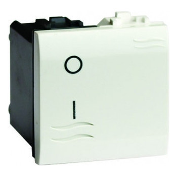 ДКС Двухполюсный выключатель с подсветкой, слоновая кость, 2мод., 75122SL