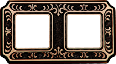 FD01352PB Fede Siena Рамка 2-ная, Bright Patina