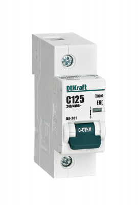 DEKraft Автоматический выключатель 1Р 125А х-ка С ВА-201 10кА