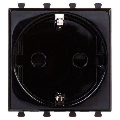 4402002 - ДКС Розетка модульная, 2P+E, с з/ш, "Avanti", "Черный квадрат", 2 модуля
