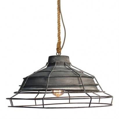LUSSOLE BRENTWOOD Подвесной светильник, цвет основания - серый, плафон - металл (цвет - серый), 1x60W E27, LSP-9878