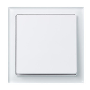 Выключатель 1-клавишный, вставка - Белый лотос, рамка - Белый кристалл, серия D-Life