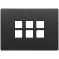 Vimar Накладка плоская, 3 модуля на 6 кнопок, Flat, антрацит, 22693.03