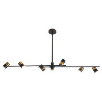 LUSSOLE GILBERT Люстра потолочная, цвет основания - черный, плафон - металл, 6x50W Gu10, LSP-8376