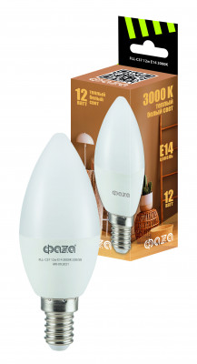 FLL- C37 12w E14 3000K 230/50 ФАZA, 5038509