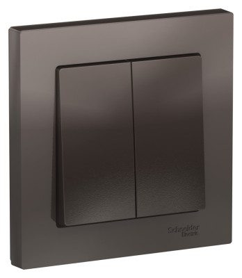 ATN000652 - ATLASDESIGN 2-клавишный ВЫКЛЮЧАТЕЛЬ, сх.5, 10АХ, в сборе, МОККО, Systeme Electric