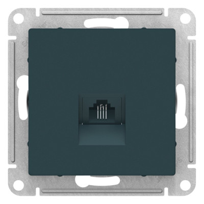 ATN000881 - ATLASDESIGN РОЗЕТКА телефонная RJ11, механизм, ИЗУМРУД, Systeme Electric