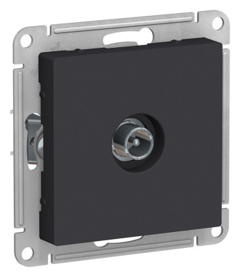 ATN001092 - ATLASDESIGN TV РОЗЕТКА проходная 4дБ, механизм, КАРБОН, Systeme Electric