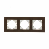 С1130-033 GUSI UGRA РАМКА 3-местная, стекло, цвет коричневый., С1130-033