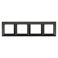 Рамка 4-поста; термопласт; черный матовый; Eco Deco, EPD484SWM