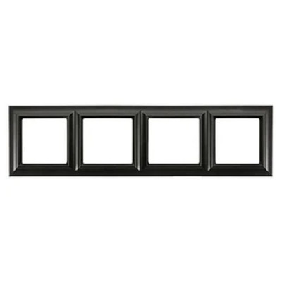 Рамка 4-поста; термопласт; черный матовый; Eco Deco, EPD484SWM