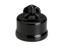 Fontini Выключатель 1-клавишный, цвет черный фарфор,  Fontini, серия Garby