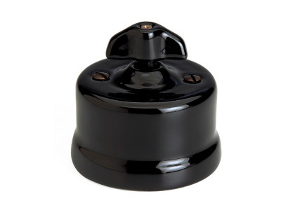 Fontini Выключатель 1-клавишный, цвет черный фарфор,  Fontini, серия Garby