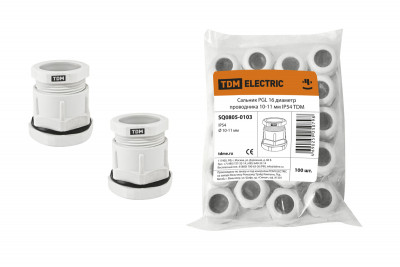 Сальник PGL 16 диаметр проводника 10-11 мм IP54 TDM Electric, SQ0805-0103