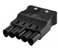 Simon Connect Графит Разъем Quick Connection "папа" на кабель, 5 контактов, винт.соединение, CR5004-14