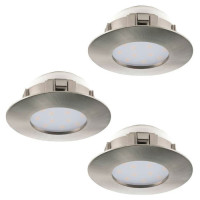 95823 Комплект светодиод. встраив. светильников PINEDA, 3х6W(LED), ?78, IP44, пластик, никель матовы