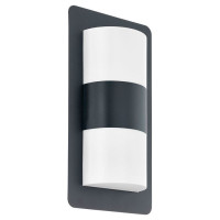 98086 Уличный настенный светильник СISTIERNA, 2х10W(E27), L180, H350, A90, , оцинк. сталь, антрацит
