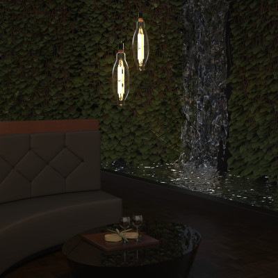 Лампа Gauss Filament BT120 6W 780lm 2400К Е27 golden straight LED 1/10, 155802008