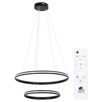 Arte Lamp MERIDIANA, Светильник подвесной, цвет арматуры - черный, цвет плафона/декора - белый, 1x70W LED, A2198SP-2BK