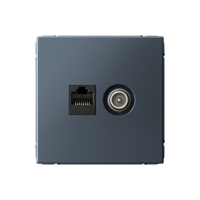 GAL000789 - ARTGALLERY РОЗЕТКА двойная ТВ + компьютерная RJ45, кат. 5Е, ГРИФЕЛЬ, Systeme Electric